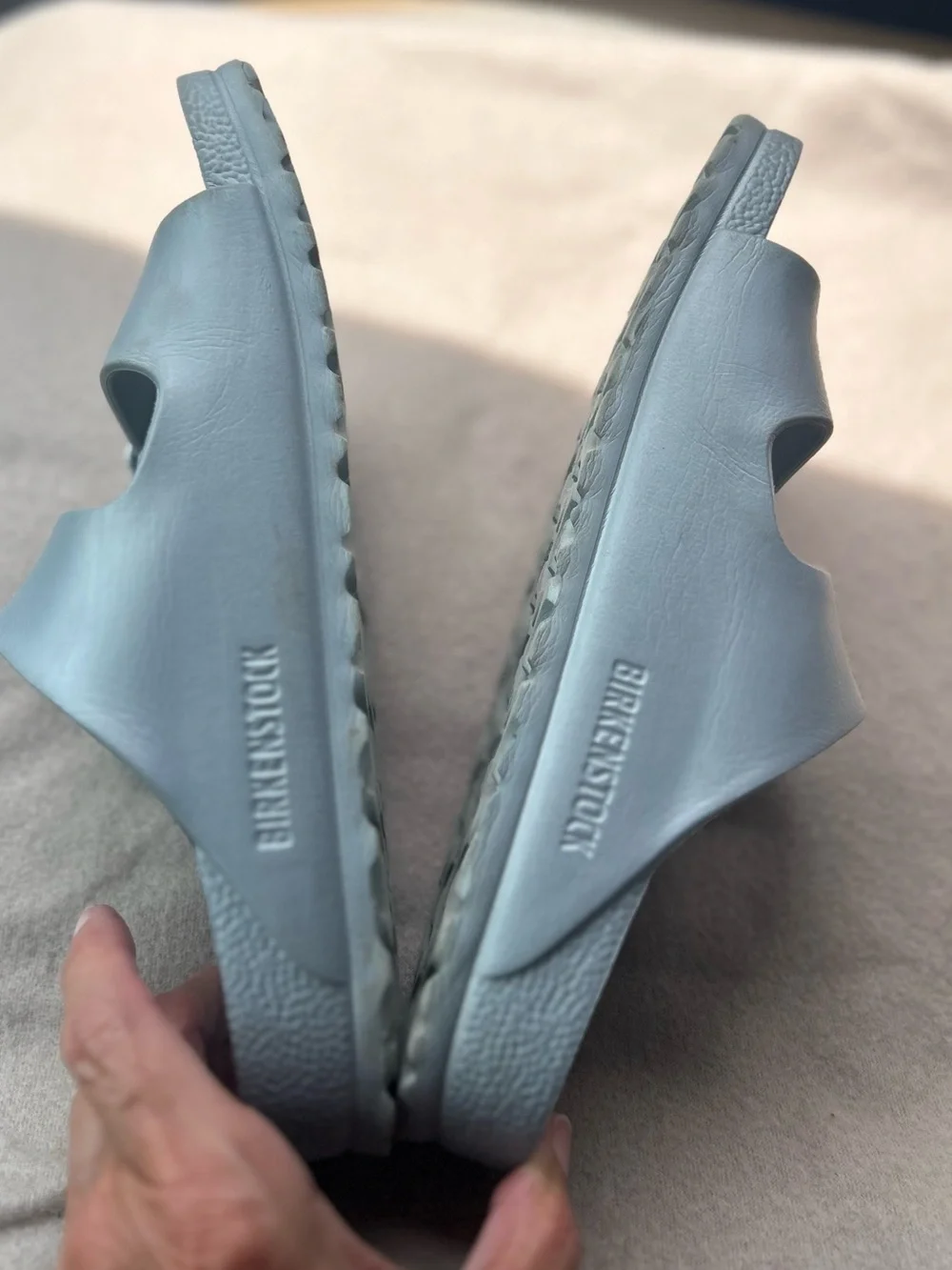 Birkenstock Arizona EVA Sandals in gray/silver size 7(38)